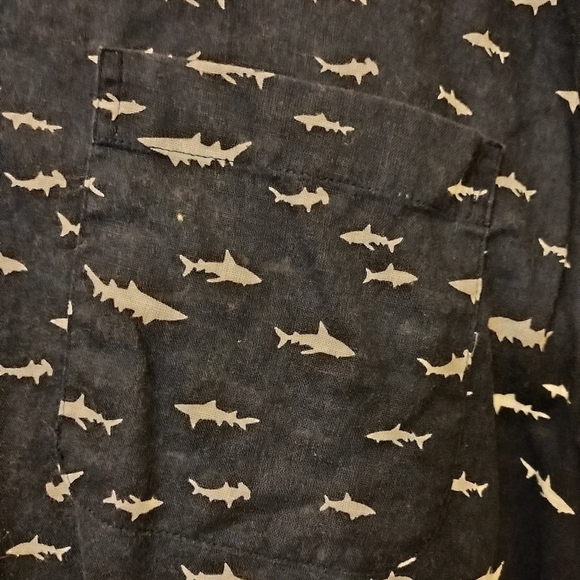 VSTR premium men's blue and white short sleeve shark button up shirt size XXL - Picture 7 of 11